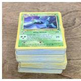 Group of Pokï¿½mon trading cards