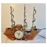 Sailing ship clock TV lamp --works