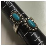 Sterling silver turquoise adjustable ring