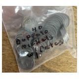 40 buffalo nickels with dates