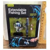 Extendable fishing set