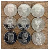 9 collectible hockey coins