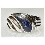Sterling silver lapis lazuli ring