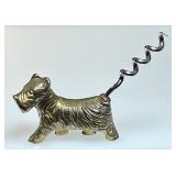 Solid brass scottie dog corkscrew made in England