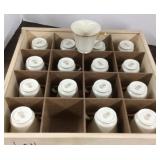 16 Lenox coffee cups in carrying case