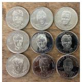 9 collectible hockey coins