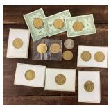 Group of sports player collector coins