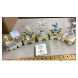 Precious Moments Kitty Cucumber musical train