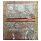 2 Uncirculated coin sets 1976D and 1980D