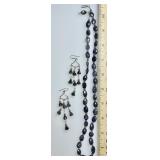 Sterling sodalite necklace and earrings