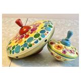 2 Ohio Art/Chein tin litho tops