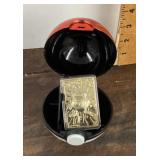 Pokï¿½mon Poliwhirl gold plated trading card