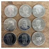 9 collectible hockey coins