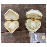 To Lenox heart shaped trinket boxes