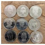 9 collectible hockey coins