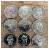 9 collectible hockey coins