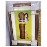 Framed Cohiba cigar advertising 16" x 25ï¿½