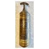 Antique brass Pyrene fire extinguisher 15"