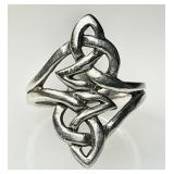 Sterling silver celtic knot ring