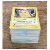 Group of Pokï¿½mon trading cards