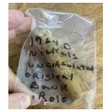 Uncirculated 1964D nickels in original bank roll