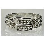 Sterling silver buckle ring