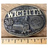 Wichita Kansas brass belt buckle