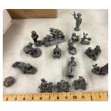Lot of pewter figurines