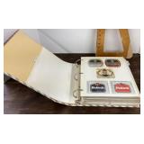 Beer label collection in ring binder