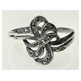 Sterling silver marcasite ring