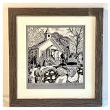 Ernst A Spuehler silkscreen print 12x13