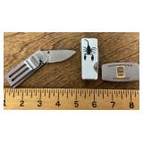 3 Belt clip pocket knives
