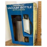 NEW stainless vacuum bottle with 4 mugs