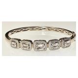 Gold over sterling clamper bracelet