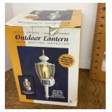 NEW white finish brass motion detector lantern