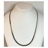 Sterling silver herringbone necklace