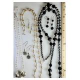 3 gemstone necklaces and earrings