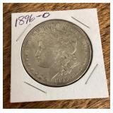 1896-O Morgan silver dollar