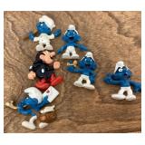 6 Smurf refrigerator magnets