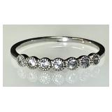 Sterling silver ring with tiny clear stones