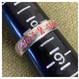 Sterling silver cancer awareness ring