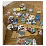 Large lot of pinback buttons