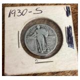 1930-S standing Liberty quarter