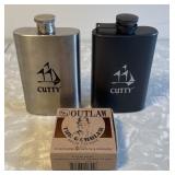 5oz. Cutty Sark flasks, NEW Outlaw men