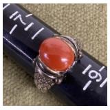 Sterling silver gemstone ring