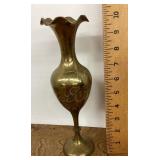 Solid brass vase