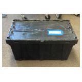 Flip lid storage tote