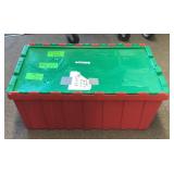 Flip lid storage tote