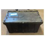 Flip lid storage tote