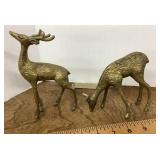 Pair of brass deer 5" tall